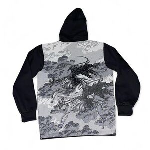 Rebel Vengeance Tapestry Black & Grey Hoodie